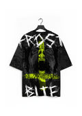 Front view of the black DESECRATED FLESH Shirt by Frostbite Apparel with a dark graphic design.