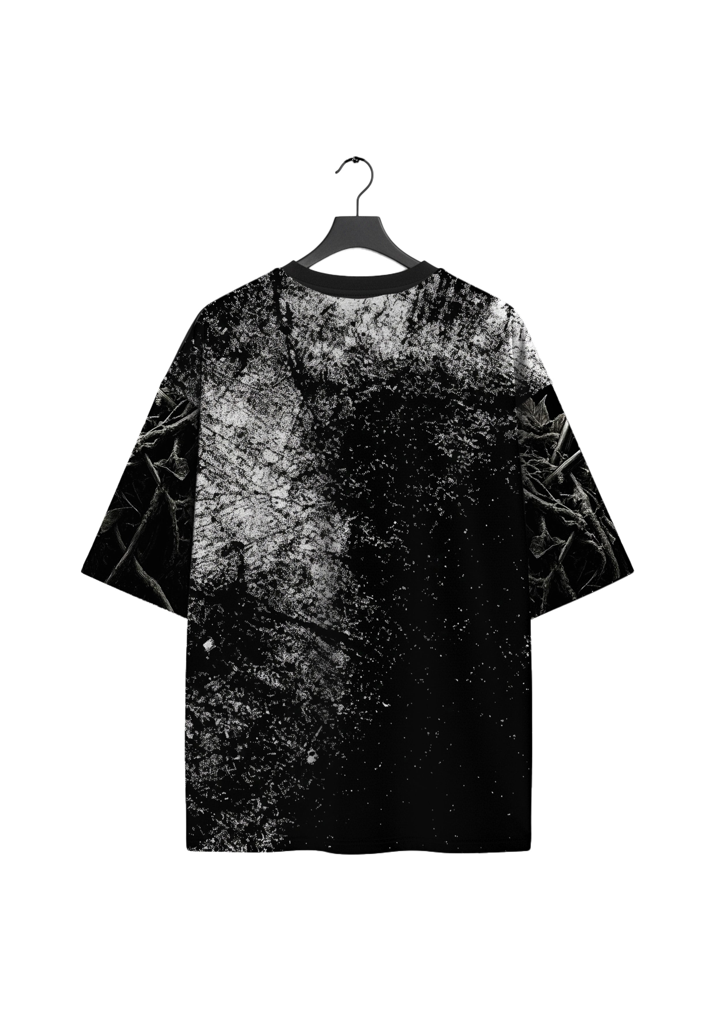 Back view of the black NIHILIST Shirt by Frostbite Apparel with a raw, brutal graphic aesthetic.
